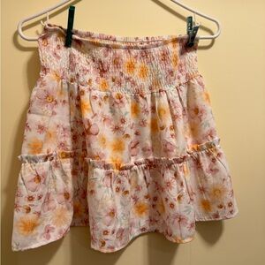 Brand New Floral Ruffle Trim Skirt